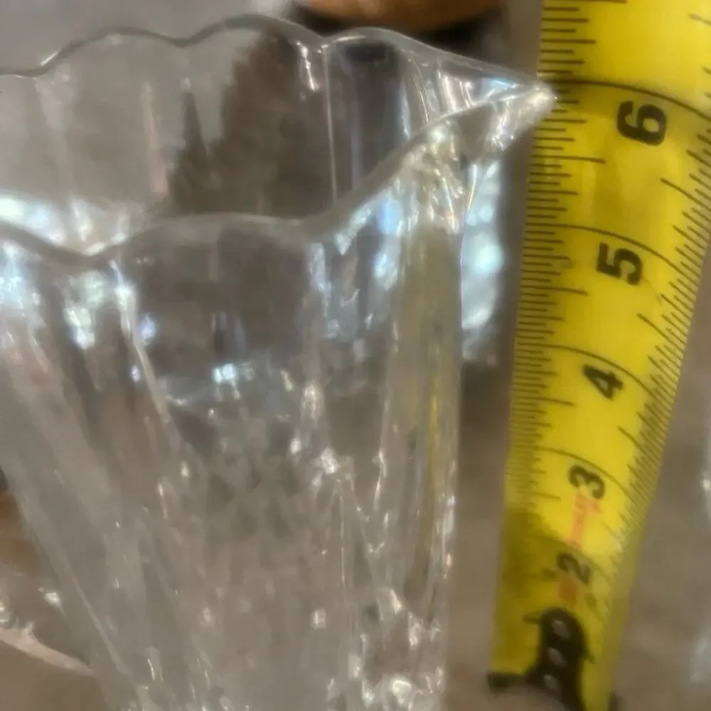 Vintage 24% lead Crystal carafe pitcher 6”